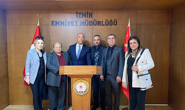 (EGENİN GAZETESİ) İzmir Toplumsal Uyuşturucu ile Mücadele Eğitim Derneği'nden, İzmir İl Emniyet Müdürü Mehmet Şahne'ye ziyaret
